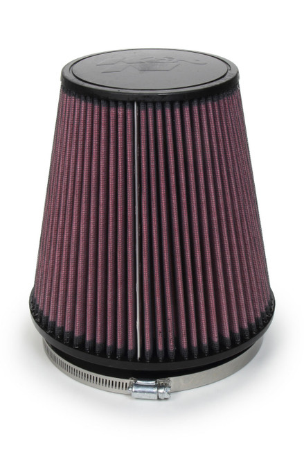 Air Filter Element - Clamp-On - Conical - 7.5 in Base - 5 in Top Diameter - 7.5 in Tall - Reusable Cotton - Red - Universal - Each
