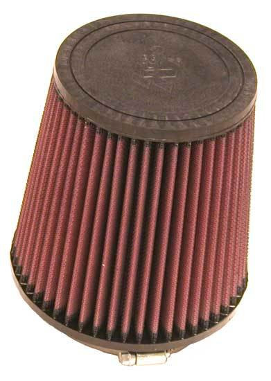 Air Filter Element - Conical - Clamp-On - 5.875 in Base - 4.5 in Top - 6 in Tall - 4.5 in Flange - Reusable Cotton - Red - Universal - Each
