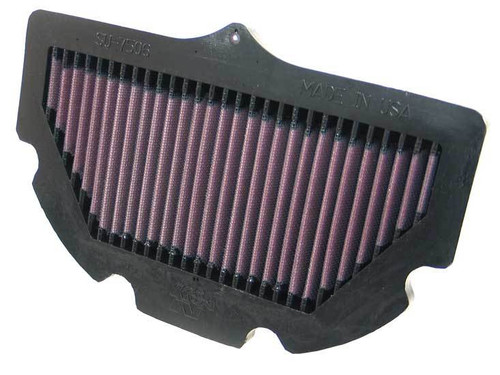 Air Filter Element - Trapezoidal - 10.25 x 6.5 in - 1.313 in Tall - Reusable Cotton - Red - Suzuki GSXR600 / GSXR750 2006-10 - Each