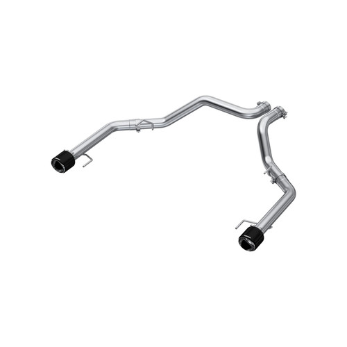 Exhaust System - Armor Pro - Axle-Back - 3 in Diameter - Carbon Fiber Tips - Stainless - Natural - Ford EcoBoost V6 - Ford Fullsize Truck 2021-25 - Kit