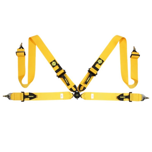 Harness - Corsa - 4 Point - Camlock - FIA Approved - Pull Down Adjust - Clip-In - Individual Harness - Yellow - Kit