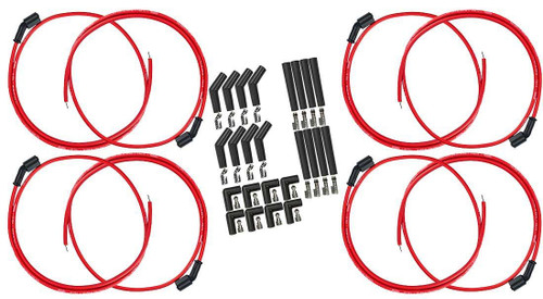 Spark Plug Wire Set - Ultra 350 - Spiral Core - 8 mm - Red - GM LS-Series - LT-Series - Kit