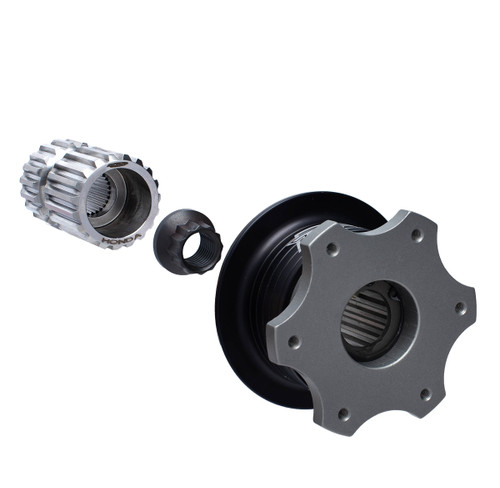 Steering Wheel Quick Release - Aluminum - Black Anodized - Honda - Kit