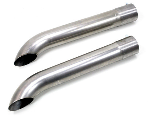 Exhaust Side Pipes - 26 in Long - 3.5 in Inlet - 3.5 in Outlet - Steel - Natural - Universal - Pair Exhaust Side Pipes - 26 in Long - 3.5 in Inlet - 3.5 in Outlet - Steel - Natural - Universal - Pair