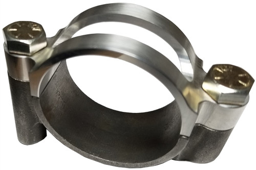 Steering Box Mount - Upper / Lower - 2.0 in Diameter - Tube - 2-7/8 in Bolt Hole Spacing - Steel / Aluminum - Natural Anodized - Sprint Cars - Each Steering Box Mount - Upper / Lower - 2.0 in Diameter - Tube - 2-7/8 in Bolt Hole Spacing - Steel / Aluminum - Natural Anodized - Sprint Cars - Each