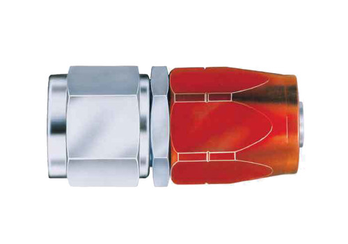 Fitting - Hose End - AQP/Startlite - Straight - 4 AN Hose to 4 AN Female - Aluminum / Steel - Red Anodized / Natural - Each