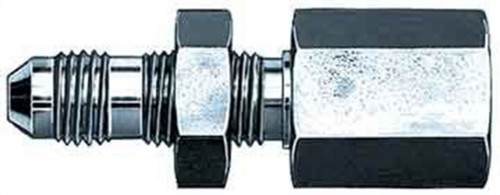 Fitting - Bulkhead - Straight - 1/8 in NPT Female to 4 AN Male Bulkhead - Steel - Zinc Plated - Each