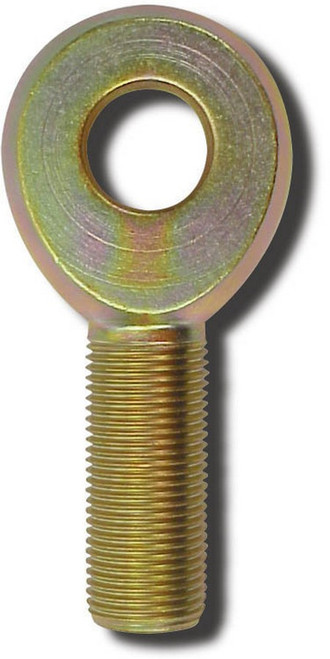 Rod End - Solid - 1/2 in Bore - 3/4-16 in Right Hand Male Thread - Steel - Gold Zinc Plated - Each