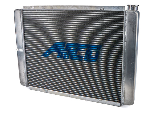 Radiator - 27.5 in W x 19 in H x 3 in D - Passenger Side Inlet - Passenger Side Outlet - Aluminum - Natural - Each