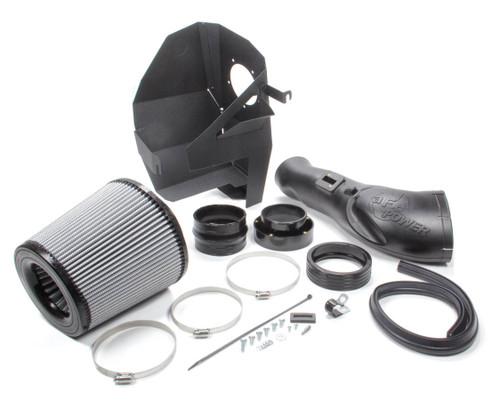 Air Induction System - Magnum FORCE Stage-2 - Reusable Dry Filter - Plastic - Black - Ford PowerStroke - Ford Fullsize Truck 2011-16 - Kit