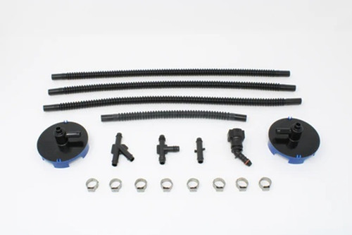 Fuel Pickup - Corner - 5/16 in Outlet - Clamps / Fittings / Hose Included - Plastic - Black / Blue - Kit