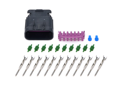 Electrical Connector - OEM Adapter - 12 Pin - Plastic - Black - Each