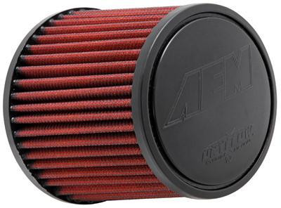 Air Filter Element - Dryflow - Clamp-On - Conical - 5.5 in Base Outside Diameter - 4.75 in Top Outside Diameter - 5 in Tall - 2.5 in Flange - Reusable Cotton - Red - Universal - Each