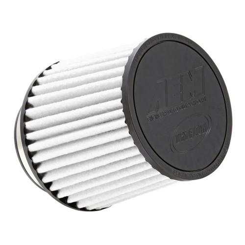 Air Filter Element - DryFlow - Clamp-On - Conical - 6 in Base - 5-1/8 in Top Diameter - 5-1/8 in Tall - 3 in Flange - Synthetic - White - Universal - Each