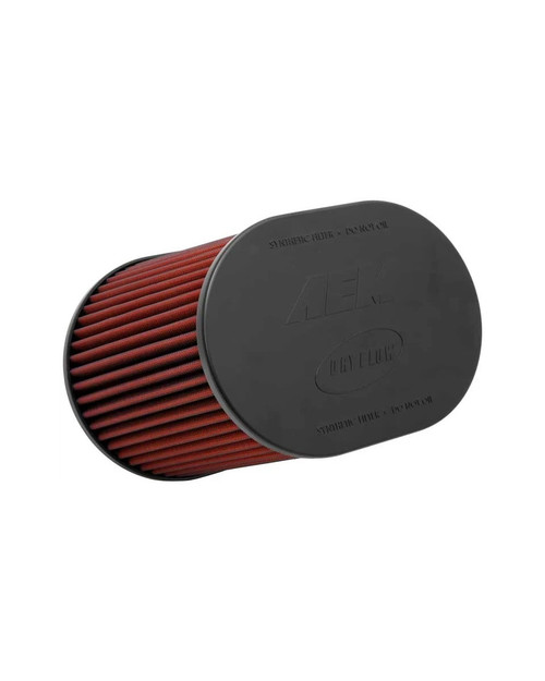 Air Filter Element - DryFlow - Tapered Oval - 10.5 x 8 in Base - 9.5 x 6.75 in Top - 9 in Tall - 4 in Flange - Synthetic - Red - Universal - Each Air Filter Element - DryFlow - Tapered Oval - 10.5 x 8 in Base - 9.5 x 6.75 in Top - 9 in Tall - 4 in Flange - Synthetic - Red - Universal - Each