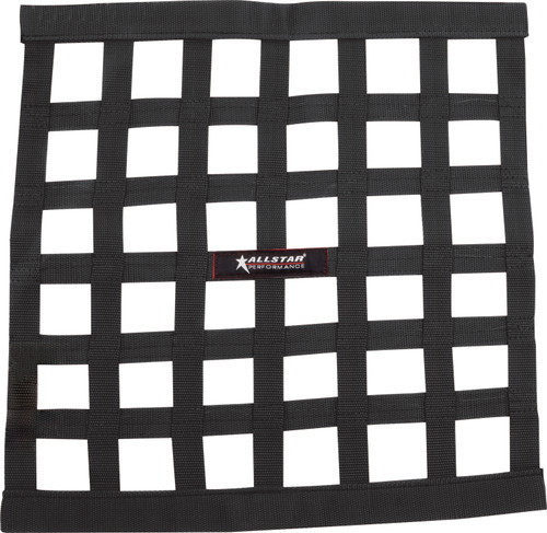 Window Net - 1 in Webbing - 18 x 18 in Square - Black - Each