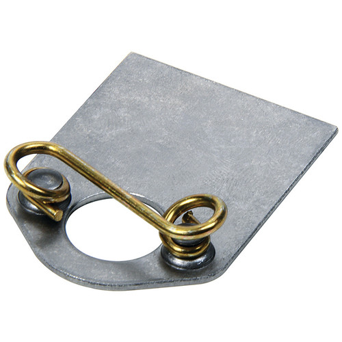 Quick Turn Mounting Bracket - Weld-On - 2 x 1.5 in - 0.063 in Thick - 1 in Long 0.250 in Reach Spring Included - Straight - Steel - Natural - Set of 50