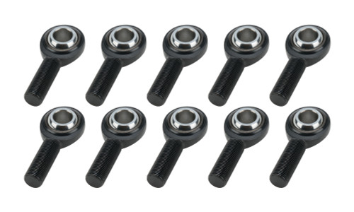 Rod End - Pro Series - Spherical - 5/8 in Bore - 5/8-18 in Right Hand Male Thread - Steel Ball - Chromoly - Black Oxide - Set of 10