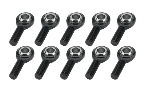 Rod End - Pro Series - Spherical - 5/8 in Bore - 5/8-18 in Left Hand Male Thread - Steel Ball - Chromoly - Black Oxide - Set of 10