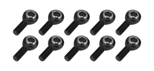 Rod End - Pro Series - Spherical - 3/4 in Bore - 3/4-16 in Left Hand Male Thread - Steel Ball - PTFE Lined - Chromoly - Black Oxide - Set of 10
