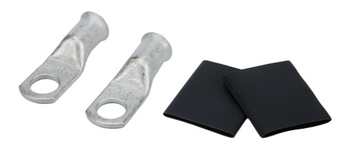 Battery Terminal - 2 Gauge - 3/8 in Eyelet - Heat Shrink Included - Tin Plated Copper - Pair