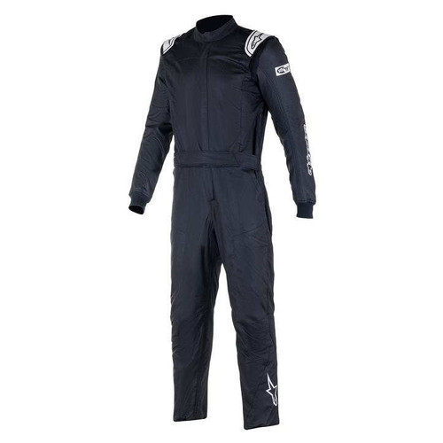 Driving Suit - Atom - 1-Piece - SFI 3.2A/5 - Boot-Cut - Dual Layer - Aramid - Black - Size 48 - Small - Each