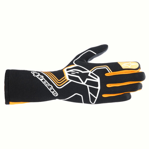 Driving Gloves - Tech-1 Race V4 - SFI 3.3/5 - FIA Approved - 2 Layer - Aramid / Silicone - Elastic Cuff - Black / Fluorescent Orange - X-Large - Pair Driving Gloves - Tech-1 Race V4 - SFI 3.3/5 - FIA Approved - 2 Layer - Aramid / Silicone - Elastic Cuff - Black / Fluorescent Orange - X-Large - Pair