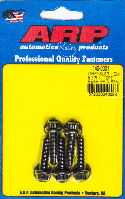 Rear Engine Cover Bolt Kit - 12 Point Head - Chromoly - Black Oxide - Mopar Gen III Hemi - Set of 5