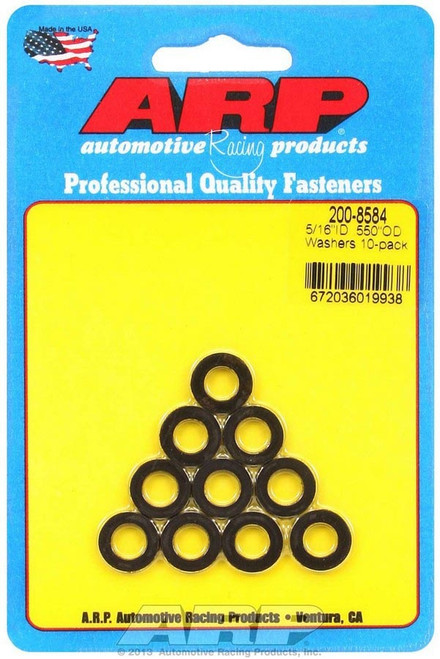Flat Washer - Special Purpose - 0.313 in ID - 0.55 in OD - 0.095 in Thick - Chromoly - Black Oxide - Set of 10