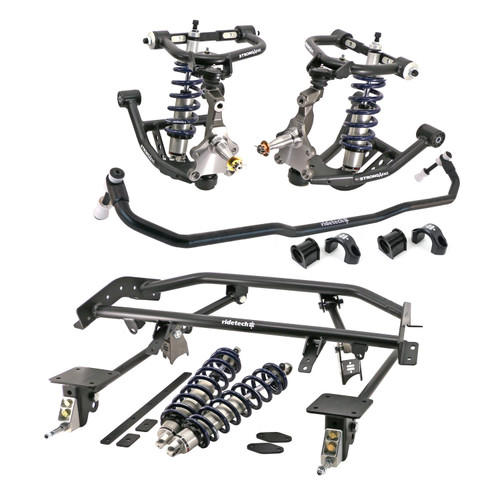 Suspension Handling Kit - HQ Series - Single Adjustable - Brackets / Control Arms / Spindle / Hardware / Shocks / Springs / Sway Bar / Bushings - Steel - Black Powder Coat - GM F-Body 1967-69 - Kit Suspension Handling Kit - HQ Series - Single Adjustable - Brackets / Control Arms / Spindle / Hardware / Shocks / Springs / Sway Bar / Bushings - Steel - Black Powder Coat - GM F-Body 1967-69 - Kit