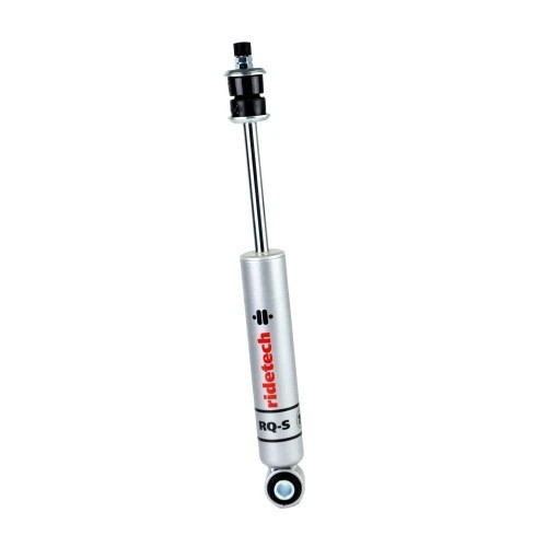 Shock - RQ-S - Monotube - 9.5 in Compressed / 15 in Extended - 1.50 in OD - Single Adjustable - Steel - Silver Paint - Front - Mopar A-Body / B-Body / E-Body - Each Shock - RQ-S - Monotube - 9.5 in Compressed / 15 in Extended - 1.50 in OD - Single Adjustable - Steel - Silver Paint - Front - Mopar A-Body / B-Body / E-Body - Each