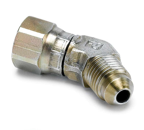 Fitting - Adapter - 45 Degree - 4 AN Female Swivel to 4 AN Male - Steel - Zinc Coated - Mechanical Pressure Gauges - Each