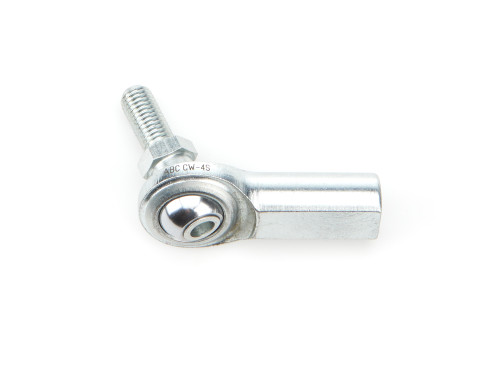 Rod End - CW-S Series - Spherical - 1/4-28 in Stud - 1/4-28 in Right Hand Female Thread - Steel Ball - Steel - Zinc Oxide - Each