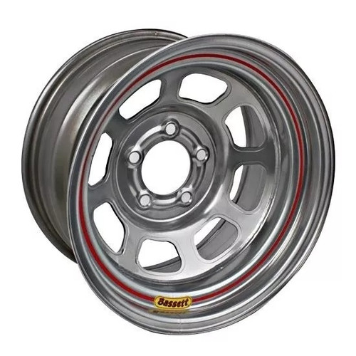 Wheel - D-Hole Lightweight - 15 x 7 in - 2.000 in Backspace - 5 x 4.50 in Bolt Pattern - Steel - Silver Powder Coat - Each