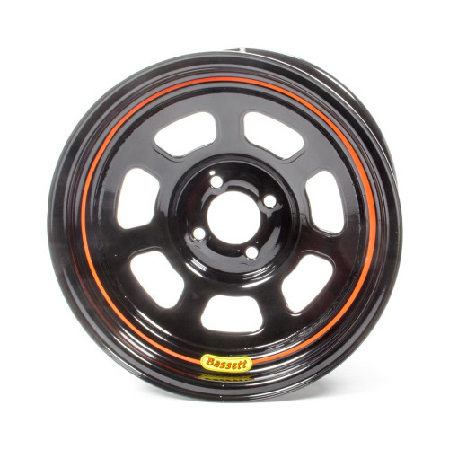 Wheel - D-Hole Lightweight - 15 x 7 in - 3.000 in Backspace - 4 x 100 mm Bolt Pattern - Steel - Black Powder Coat - Each