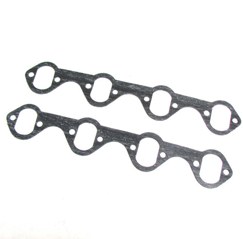 Exhaust Header / Manifold Gasket - 2.100 x 1.361 in Oval Port - 0.070 in Thick - Steel Core Graphite - Small Block Ford - Pair
