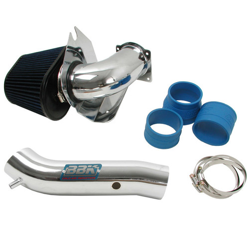 Air Induction System - Reusable Oiled Filter - Steel - Chrome Powder Coat - Fender Well Mount - Ford V6 - GT - Ford Mustang 1999-2004 - Kit