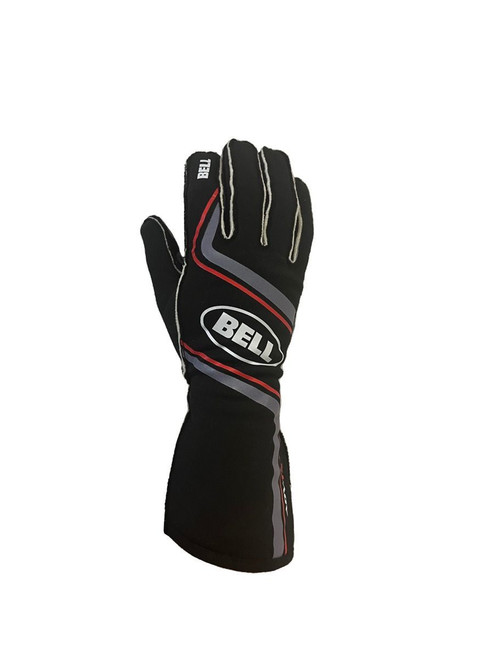 Driving Gloves - ADV-TX - SFI 3.3/5 - Double Layer - Aramid - Elastic Cuff - Black / Red - X-Large - Pair