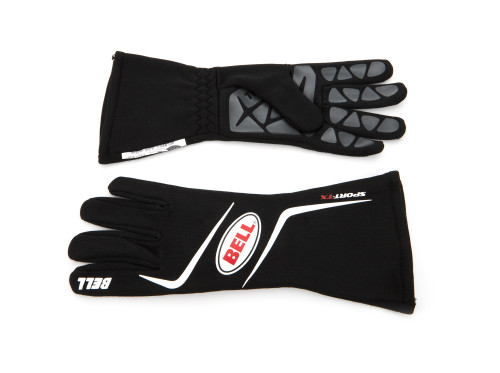 Driving Gloves - Sport-TX - SFI 3.3/5 - Double Layer - Aramid - Elastic Cuff - Black / Red - Small - Pair