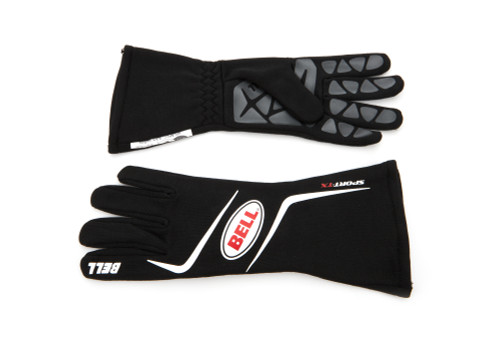 Driving Gloves - Sport-TX - SFI 3.3/5 - Double Layer - Aramid - Elastic Cuff - Black / Red - Medium - Pair