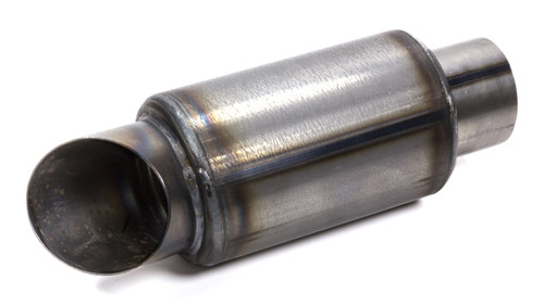 Muffler - 2.5 in Center Inlet - 3 in Turn Down Outlet - 6 x 4.5 in Round Body - 11.5 in Long - Steel - Natural - Each