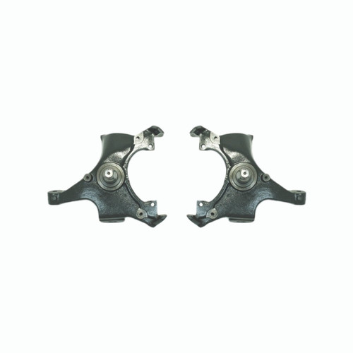 Spindle - 2 in Drop Spindle - Driver / Passenger Side - Iron - Black Paint - GM B-Body 1992-96 - Pair