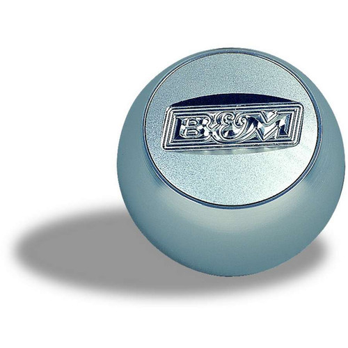 Shifter Knob - 1/2-20 in / 3/8-24 in / 3/8-16 in / 5/16-18 in Thread - B&M Logo - Aluminum - Brushed - Universal - Each