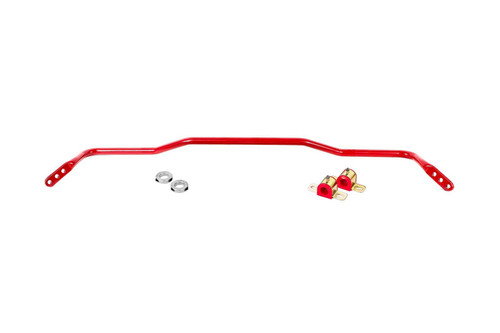 Sway Bar - Rear - 25 mm Diameter - Greasable Polyurethane Bushings - Steel - Red Powder Coat - Ford Mustang 2015-24 - Each