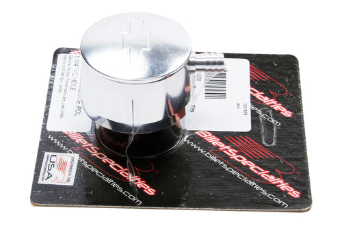 Breather - Push-In - Round - 1-1/4 in Hole - PCV - 3/8 in Hose Evacuation Fitting - Bowtie - Aluminum - Polished - Each