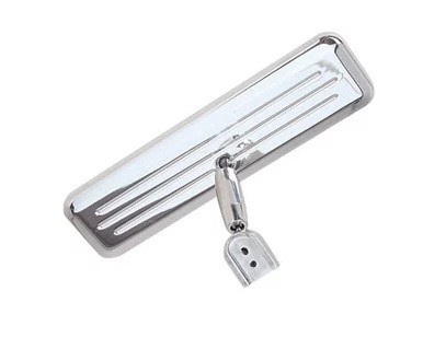 Mirror - Rear View - Rectangle - 9.375 in Wide x 2.438 in Tall - Aluminum - Polished - Each