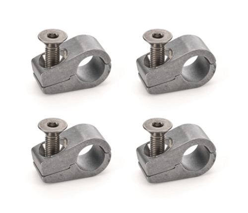 Line Clamp - 2-Piece - 0.5 in ID - Stainless Hardware - Aluminum - Natural - Set of 4 Line Clamp - 2-Piece - 0.5 in ID - Stainless Hardware - Aluminum - Natural - Set of 4