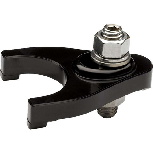 Distributor Hold Down - Positive Lock Down - Stud Mounted - Stainless Hardware Included - Aluminum - Black Anodized - Chevy V8 - Each