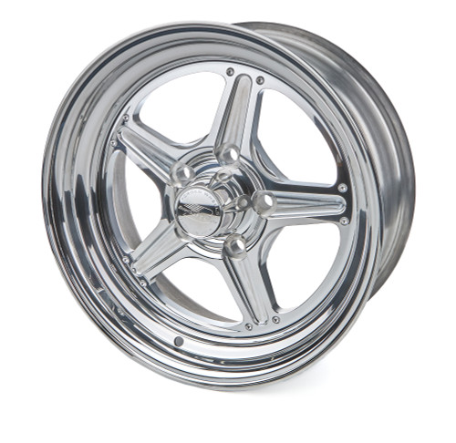 Wheel - Street Lite - 15 x 6 in - 3.500 in Backspace - 5 x 4.50 in Bolt Pattern - Aluminum - Polished / Machined Center - Polished Lip - Each