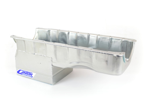 Engine Oil Pan - Drag Race - Rear Sump - 7 qt - 9 in Deep - Steel - Cadmium - 1-Piece Seal - Gen V / Gen VI - Big Block Chevy - Each